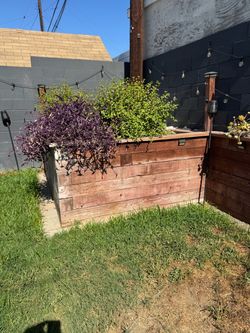 Treated wood and rocks