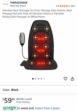 TheraZzagge Vibration Massage Seat Cushion with Heat / New & tested!