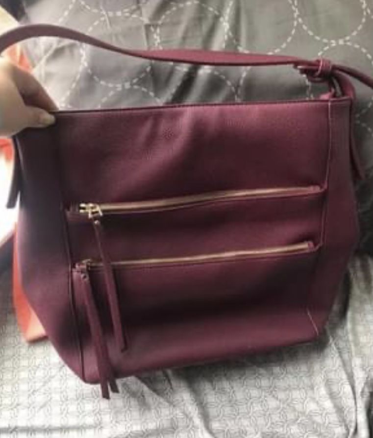 Charming Charlie maroon purse