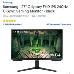 Samsung 240 Hz 1080p Gaming Monitor