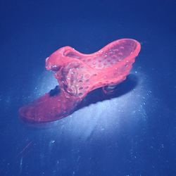 Vintage Fenton Hobnail Olive Green Cat Head Slipper