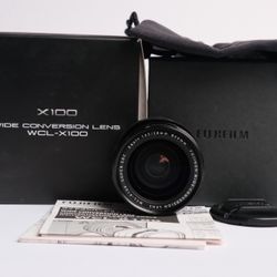 Fujifilm WCL-X100 Wide Conversion Lens (Mark I) Black — Like New, Boxed