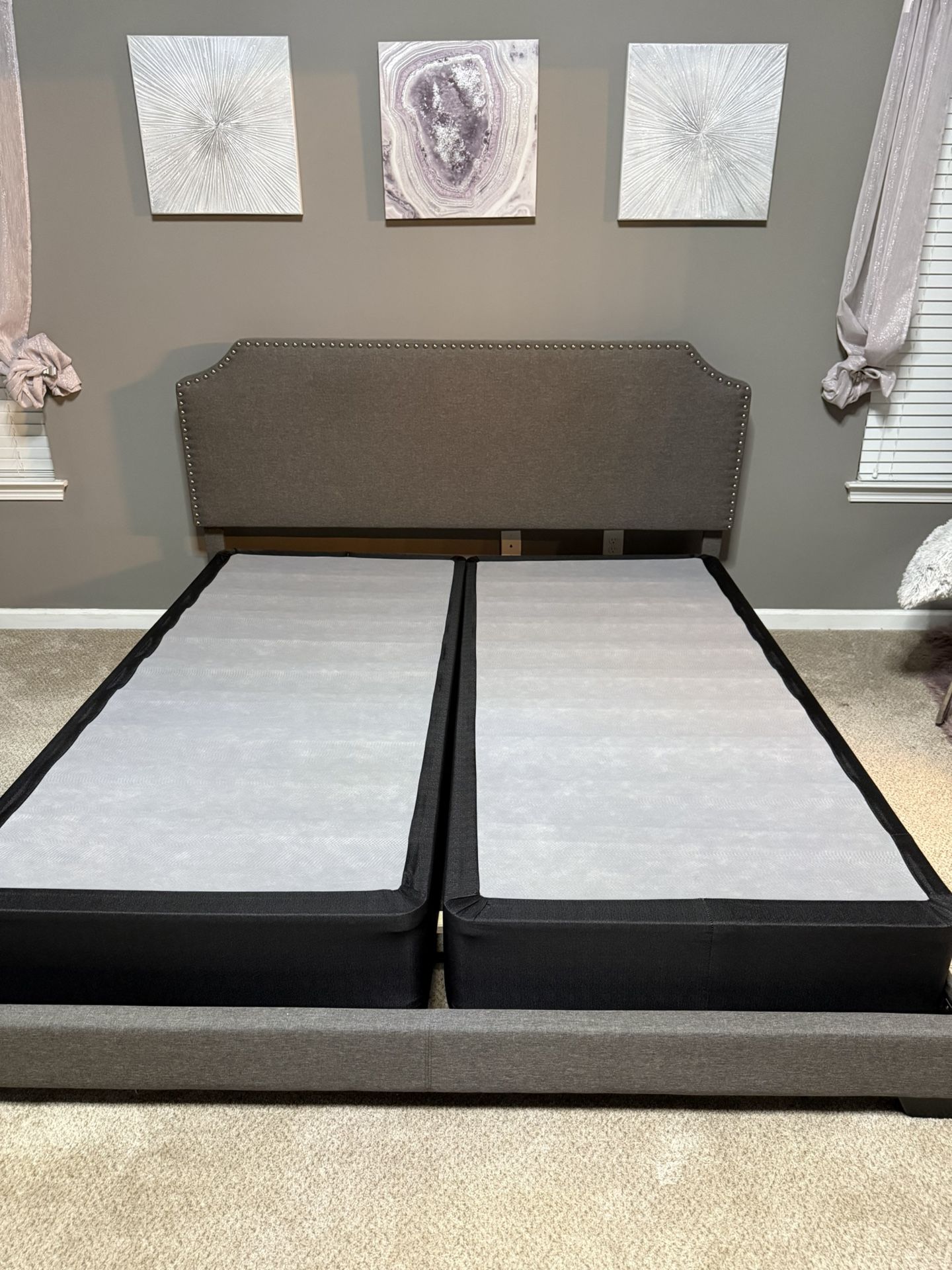 King Bed Frame And Box Spring 