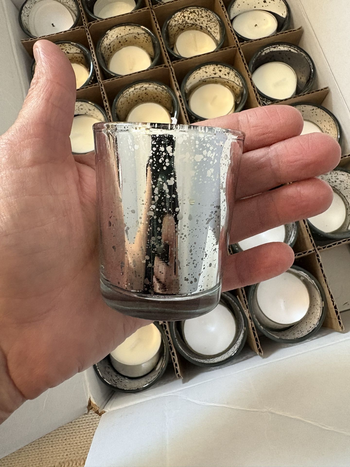 Silver Speckle Votives