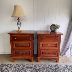 Two wooden Drexel Heritage 3-Drawer NightStands - FREE DELIVERY
