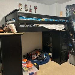 Twin Bed Set With Desk And Chair And Ladder Chest Of Drawers