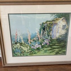 Garden Cottage Framed Picture