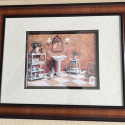 Framed And Matted Wall Picture 