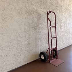 One 51” Tall Red Hand Truck 