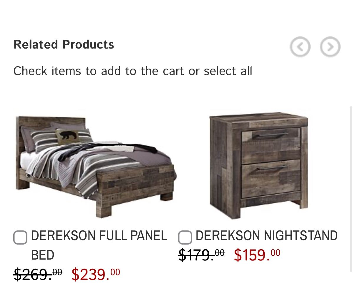 Full Bed, Nightstand With USB