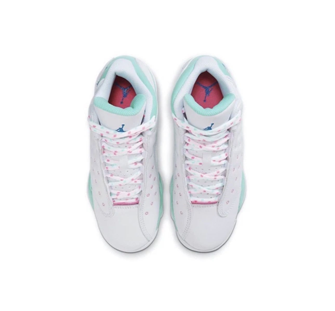 Jordan 13 Retro White Soar Green Pink GS