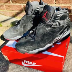 Jordan 8 Retro Black Cement’s🖤⚡️🐺⚡️💯👑 For Sale Size 8 Men!!🔥👟⚡️🦾