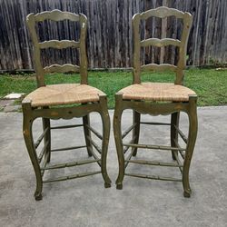 French Country style ladder-back bar stools, chairs, bar stools, Delivery available for a fee 🚛 🏃