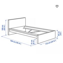 Bed frame twin IKEA