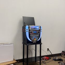 Tabletop Jukebox Record Player Cd Bluetooth Usb