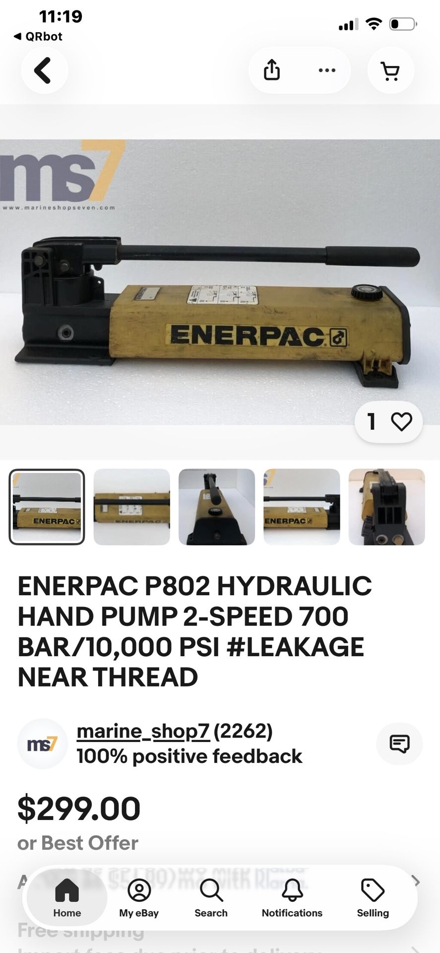 Hand Pump Two SPD 10000 Psi