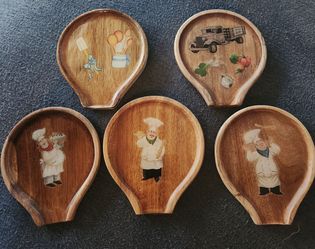 Cute Wooden Spoon Rests – Great Christmas Stocking Stuffers or Hostess Gifts