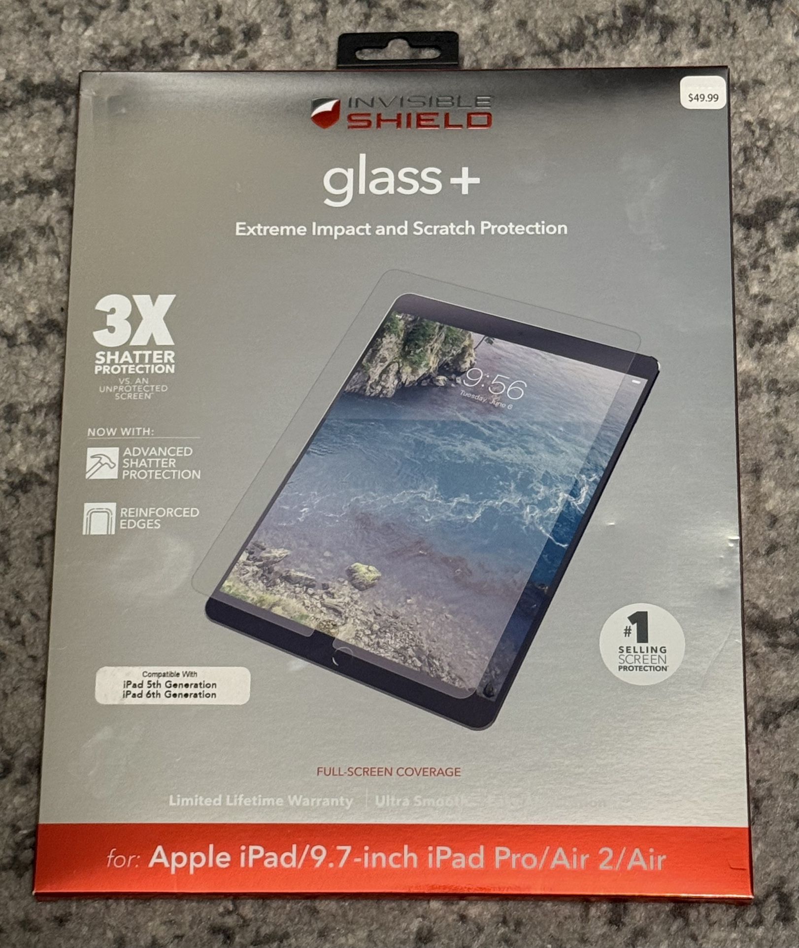 NEW!!! Invisible Shield Glass + Apple iPad 9.7 Inch Pro/Air 2/Air