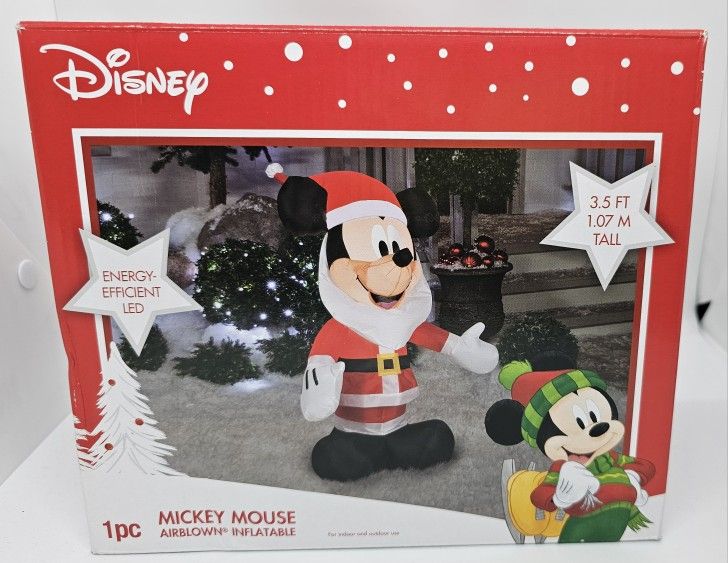 NEW Disney Mickey Mouse Airblown Inflatable
NEW IN NBOX
Mickey Mouse Santa
Disney
Airblown Christmas Inflatable 3.5 Ft Tall .
3.5 ft tall, energy-effi