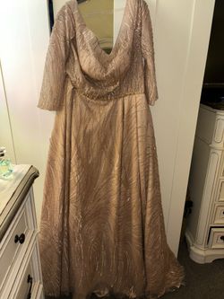 Brand New Never Worn Champagne Pink Beaded Gown