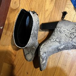 Snake Print Boots 