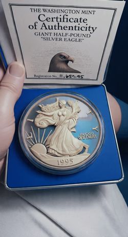 Half pound  silver ea gle proof  1995