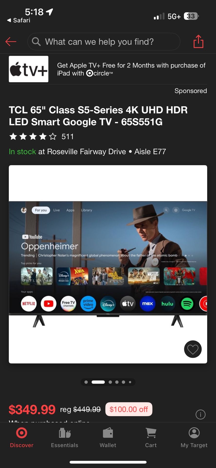 65 Inch Tcl Tv
