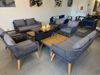 New Inbox Patio Furniture Set & Firepit - $1399 - we also finance and Deliver, $54 down