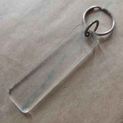 Clear Rectangle Acrylic Keychain Blank 