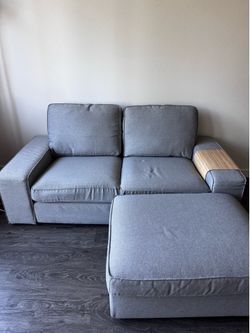 IKEA Kivik loveseat with ottoman and storage