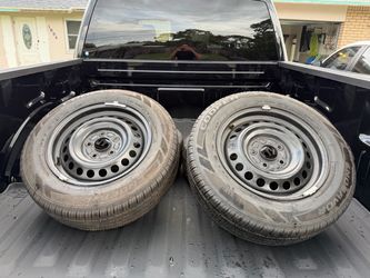 5x114.3 steelies with new tires
