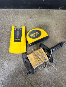 Stanley Stud Finder + Strait-Line Laser Level + Line Reel – $25