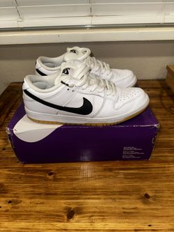 Nike SB Dunk Low Pro White / Black / Gum Size 9.5