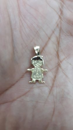 14k gold boy charm