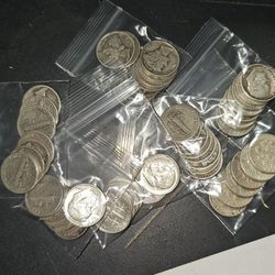 Silver Roosevelt And Mercury Dime Mix