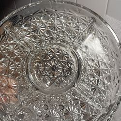 Vintage Crystal Serving Dish