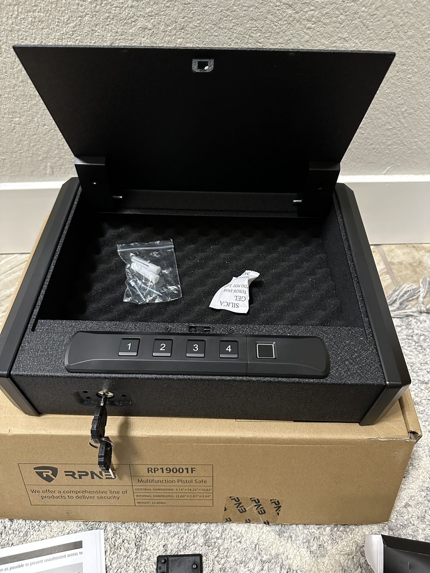 Quick-Access Pistol Safe with Biometric Fingerprint Lock