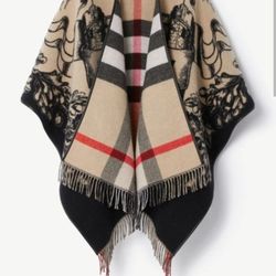 Reversible EKD Check Wool Cape