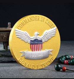 New Coin Trump Gold Plated 