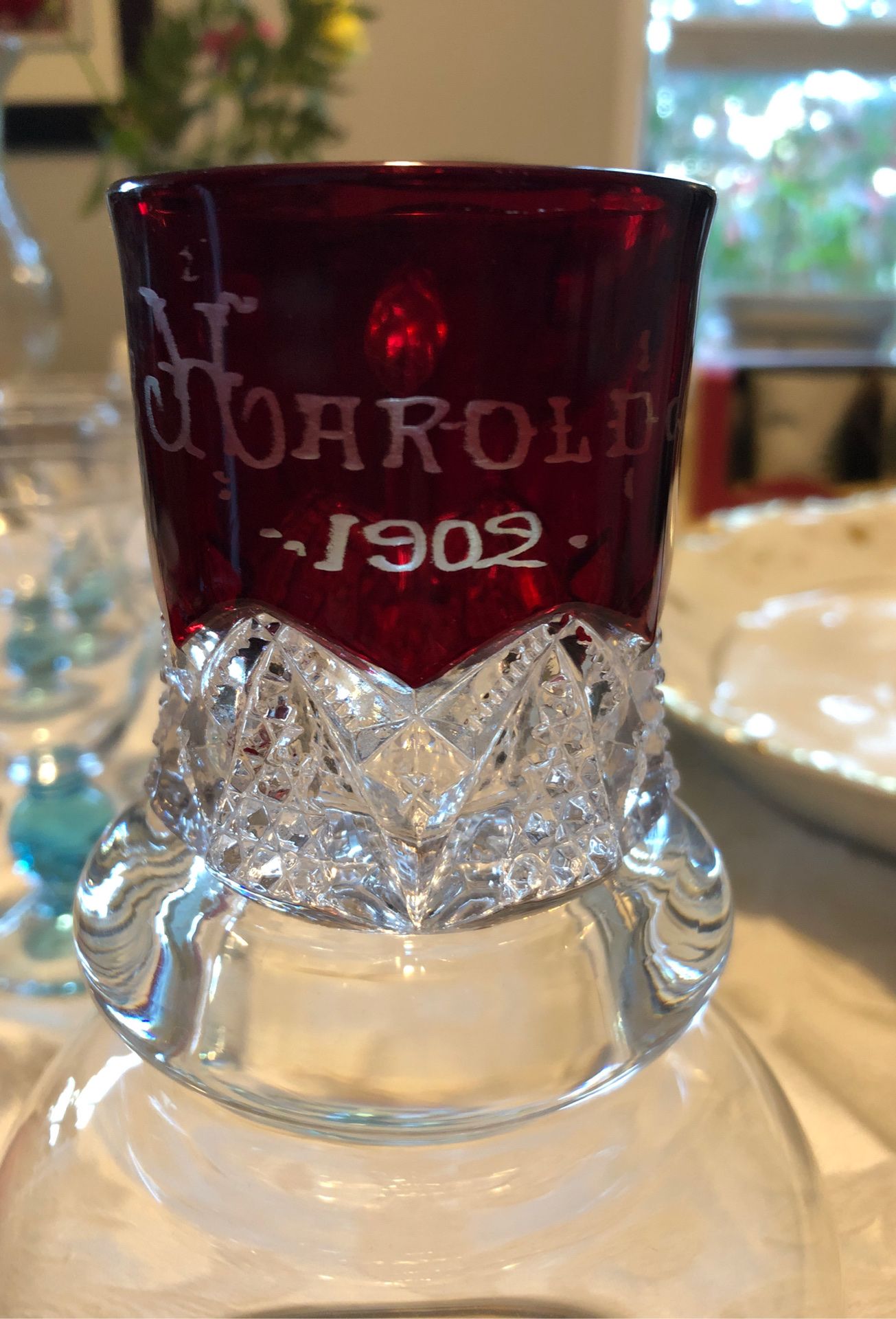 Ruby red Flash Glass from fair in 1902