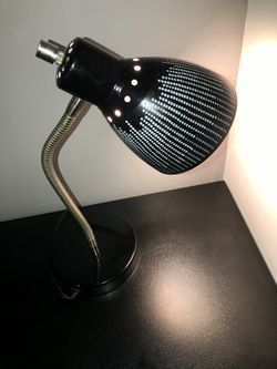 Desk lamp black, white, and gray