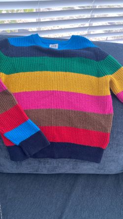 Rainbow Striped Kids Sweater