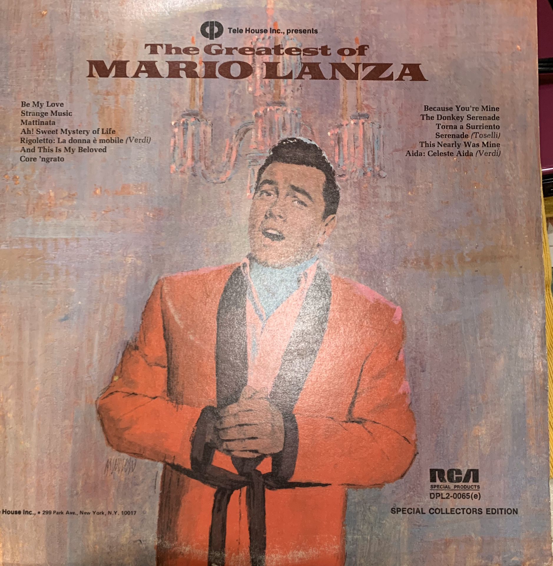 The Greatest Hits of Mario Lanza vinyl