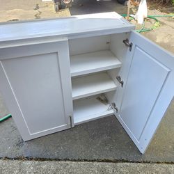 White Kitchen Wall Cabinets (2) — 36x36 and 12x36, Must Take Both