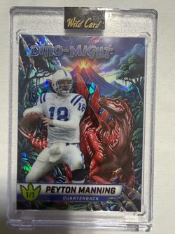 Peyton Manning Wild Card Dino-Might 1/1 Trading Card