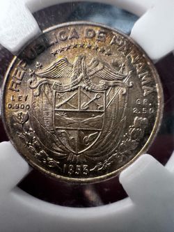 1953 Panama 1/10 Balboa silver coin
