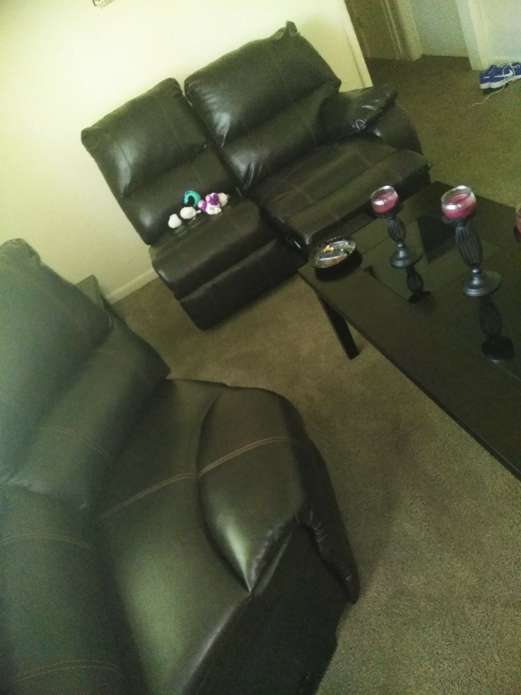 Ashley sectional and end tables and whirlpool washer and dryer