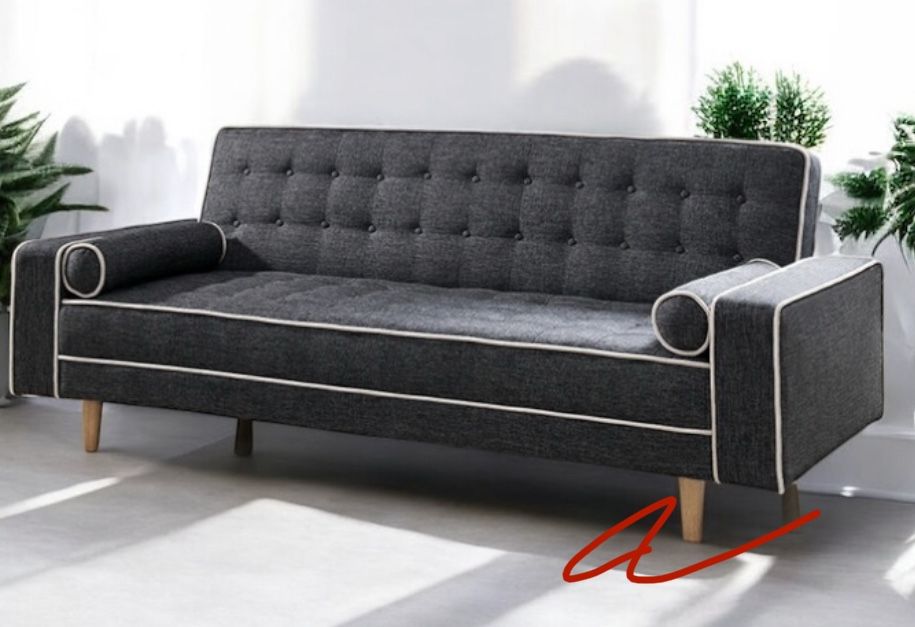 New! Classy Comfy Large Sofa Bed Sleeper !! With Built In Lounger! 