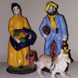 Hand Painted Figurines Man And Woman