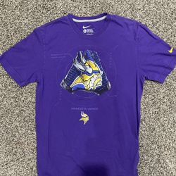 Nike Minnesota Vikings Gloves Graphic T-Shirt Men’s Large Purple NFL Fan Tee